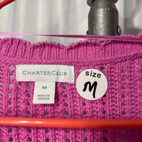 Charter Club Pink Knit Cardigan Sweater – Size M - Picture 5 of 6